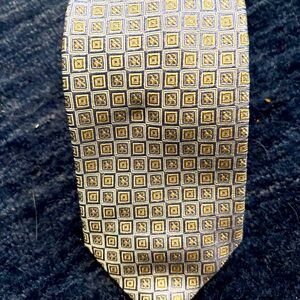 Canali light blue/cream square pattern